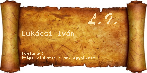 Lukácsi Iván névjegykártya